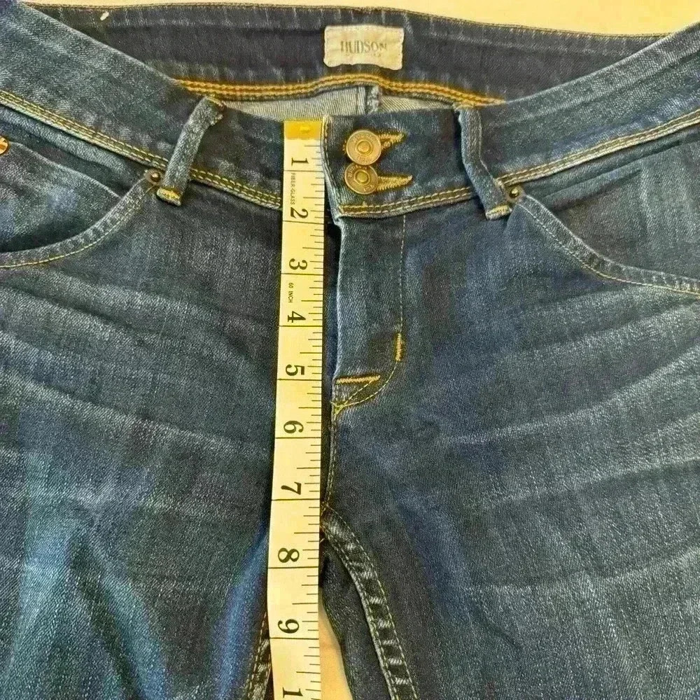 Hudson Womens jeans 25 Blue Collin Flap Skinny ankle dark wash denim poc… - Picture 12 of 17